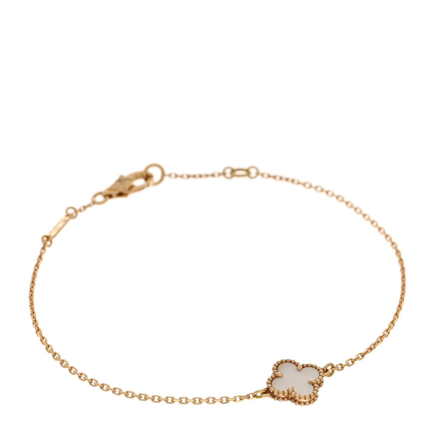 18K Yellow Gold Mother of Pearl Sweet Alhambra Bracelet