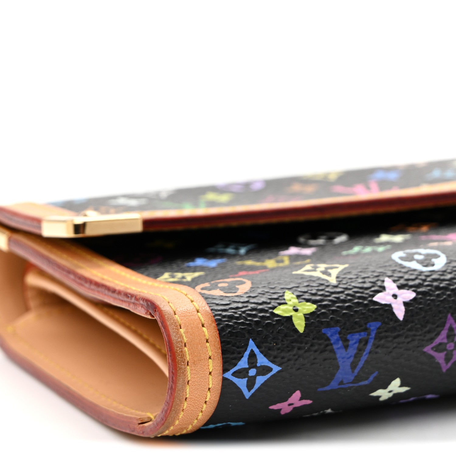 Louis Vuitton Monogram Multicolor Porte Tresor International Wallet Black 8 of 11