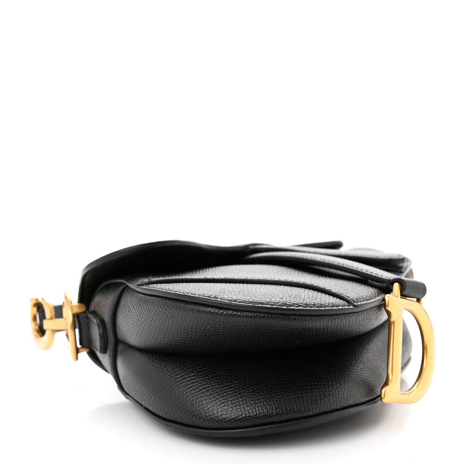 Christian Dior Grained Calfskin Mini Saddle Bag Black 4 of 10
