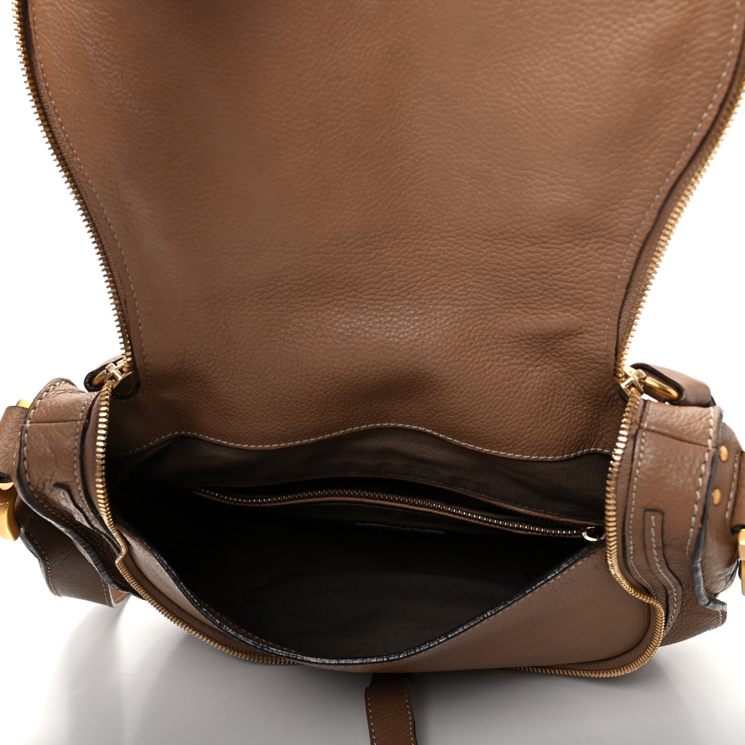 Chloe Calfskin Medium Marcie Round Zip Crossbody Nut 5 of 10