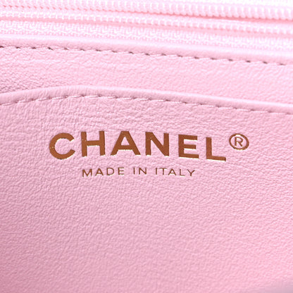Chanel Lambskin Quilted Mini Top Handle Rectangular Flap Light Pink 6 of 10