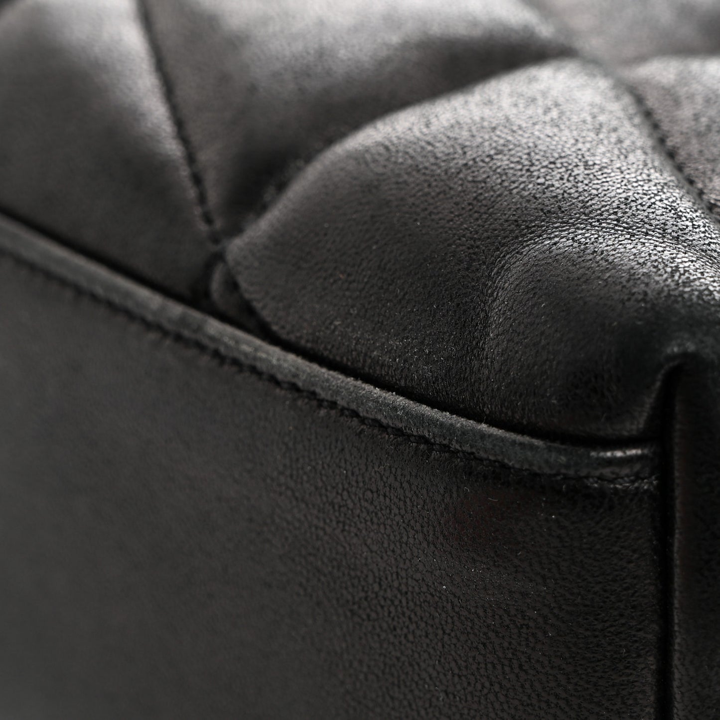 Lambskin Quilted Toy Loulou Puffer Monogram Chain Satchel Black