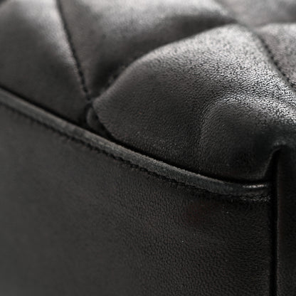 Saint Laurent Lambskin Quilted Toy Loulou Puffer Monogram Chain Satchel Black 15 of 16