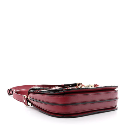 Valentino Garavani Calfskin Piper Feather Joylock Flap Messenger Bag Red 4 of 11