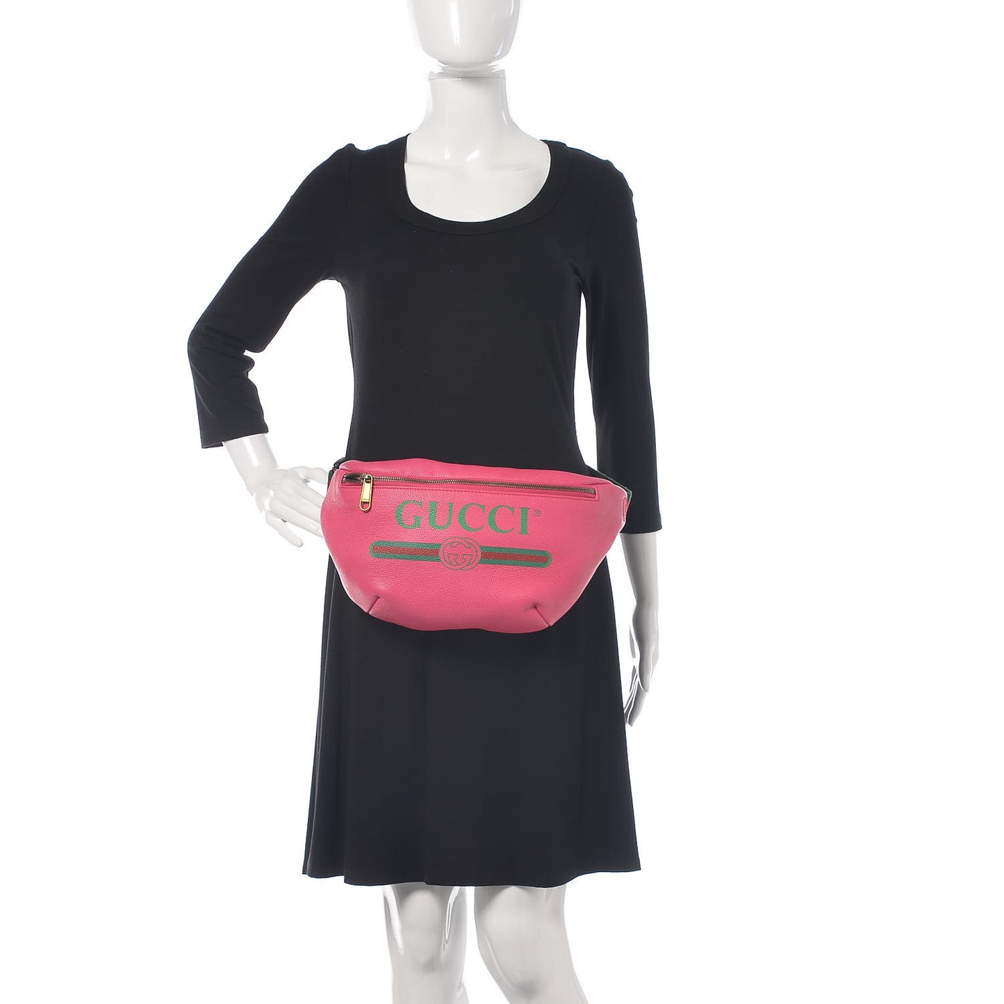 Grained Calfskin Logo Belt Bag Pink