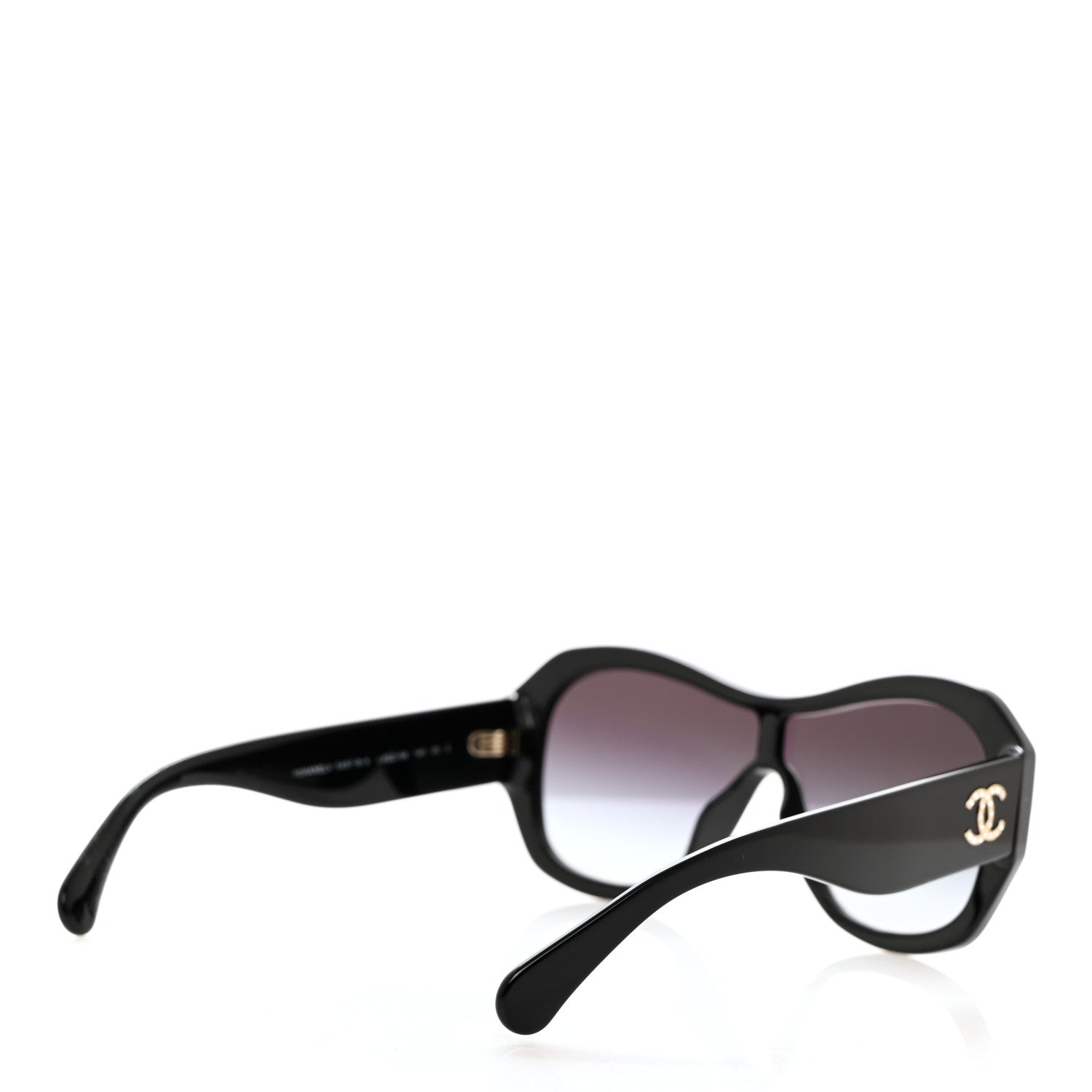 Chanel Acetate Crystal CC Shield Sunglasses 5497-B-A Black 4 of 11