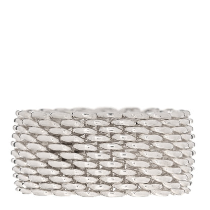 Tiffany Sterling Silver Somerset Mesh Ring 54 6.75 3 of 4