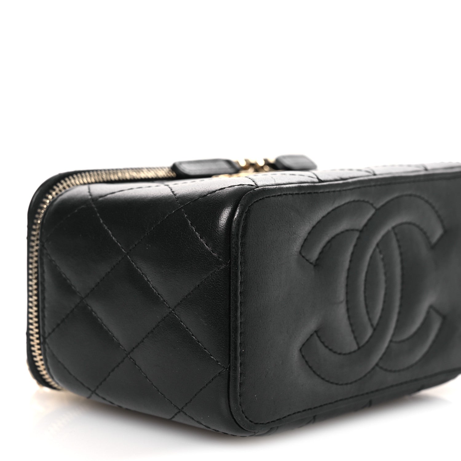 Chanel Lambskin Quilted Small Pillow Crush Vanity Case With Chain Black 9 of 12