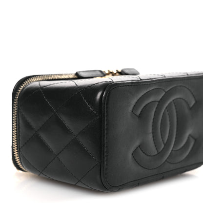 Chanel Lambskin Quilted Small Pillow Crush Vanity Case With Chain Black 9 of 12