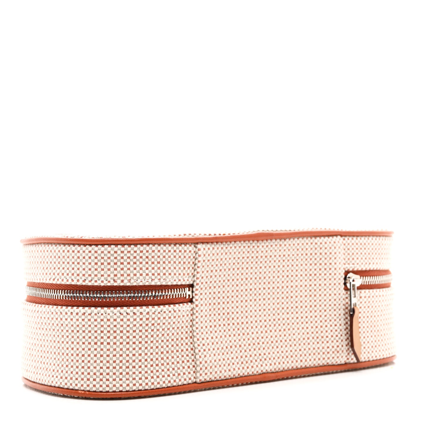 Cotton H Canvas Lambskin Escale Case Cognac