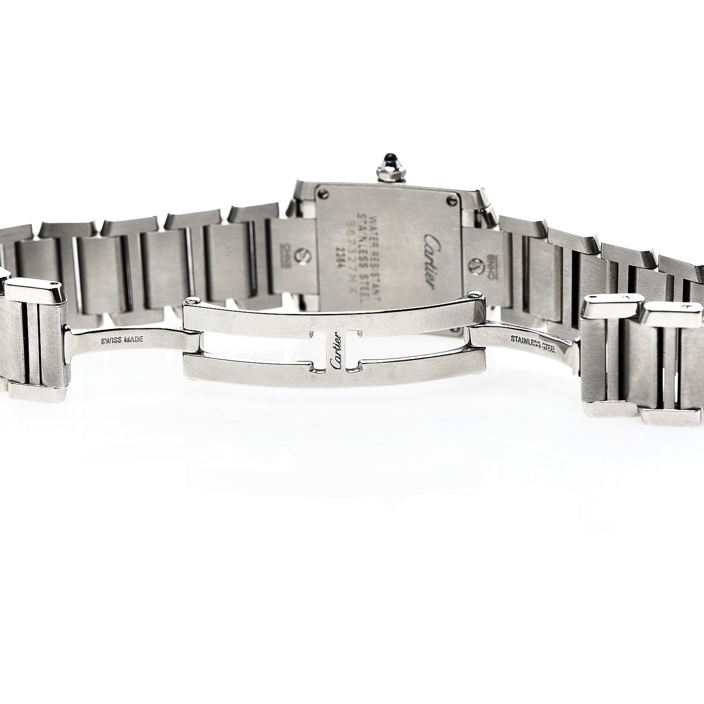 Stainless Steel 20mm Tank Francaise Quartz Watch