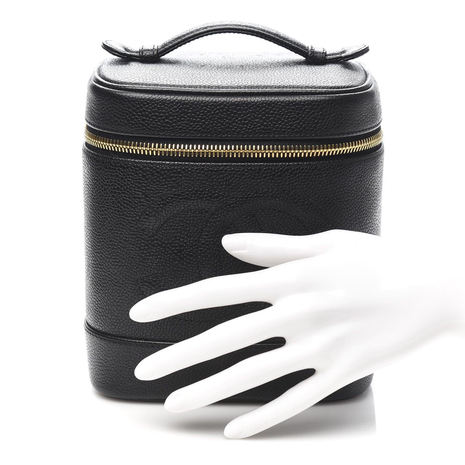 Chanel Caviar Vanity Cosmetic Case Black 2 of 11