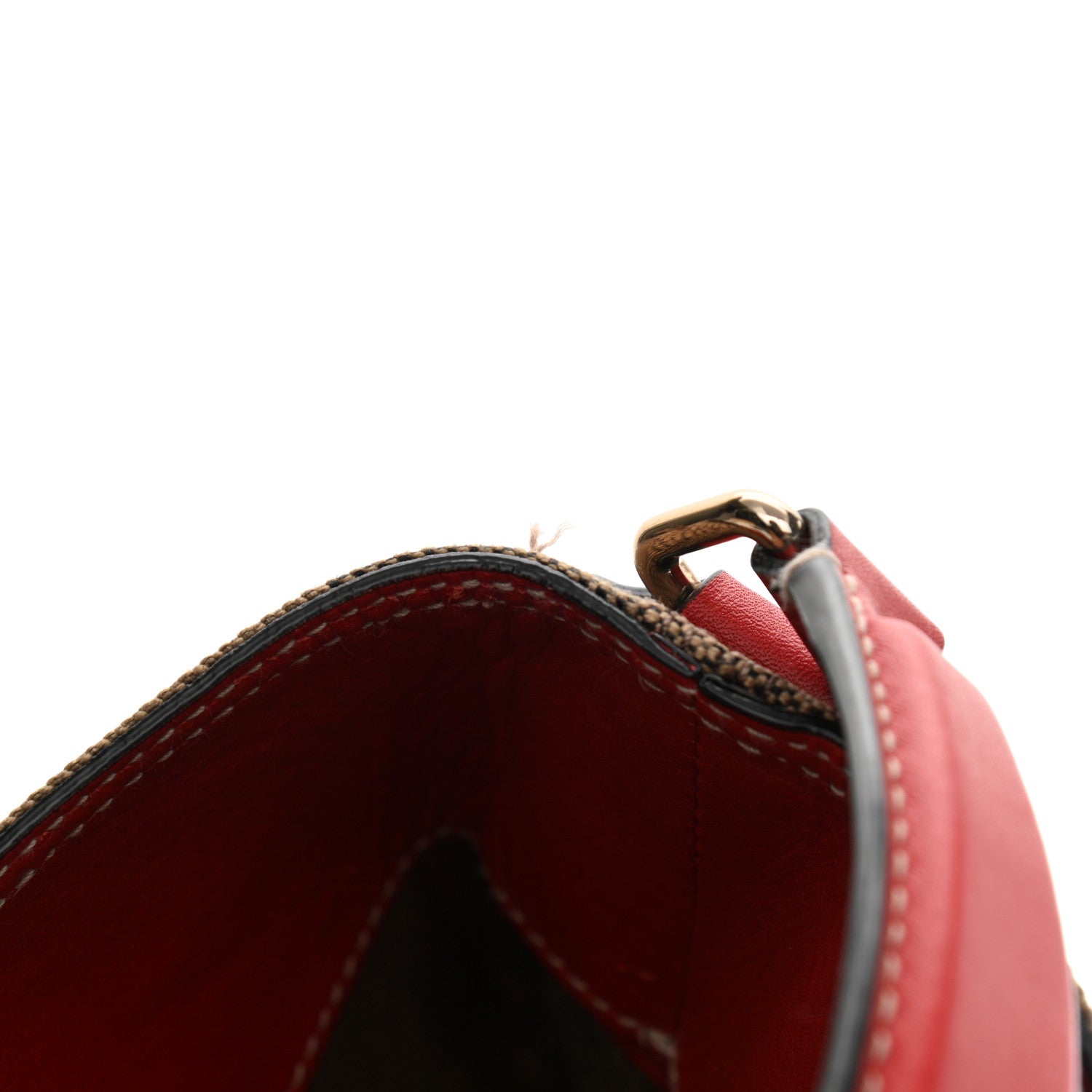 Burberry Canvas Mega Check Medium Ashby Hobo Cadmium Red 12 of 13