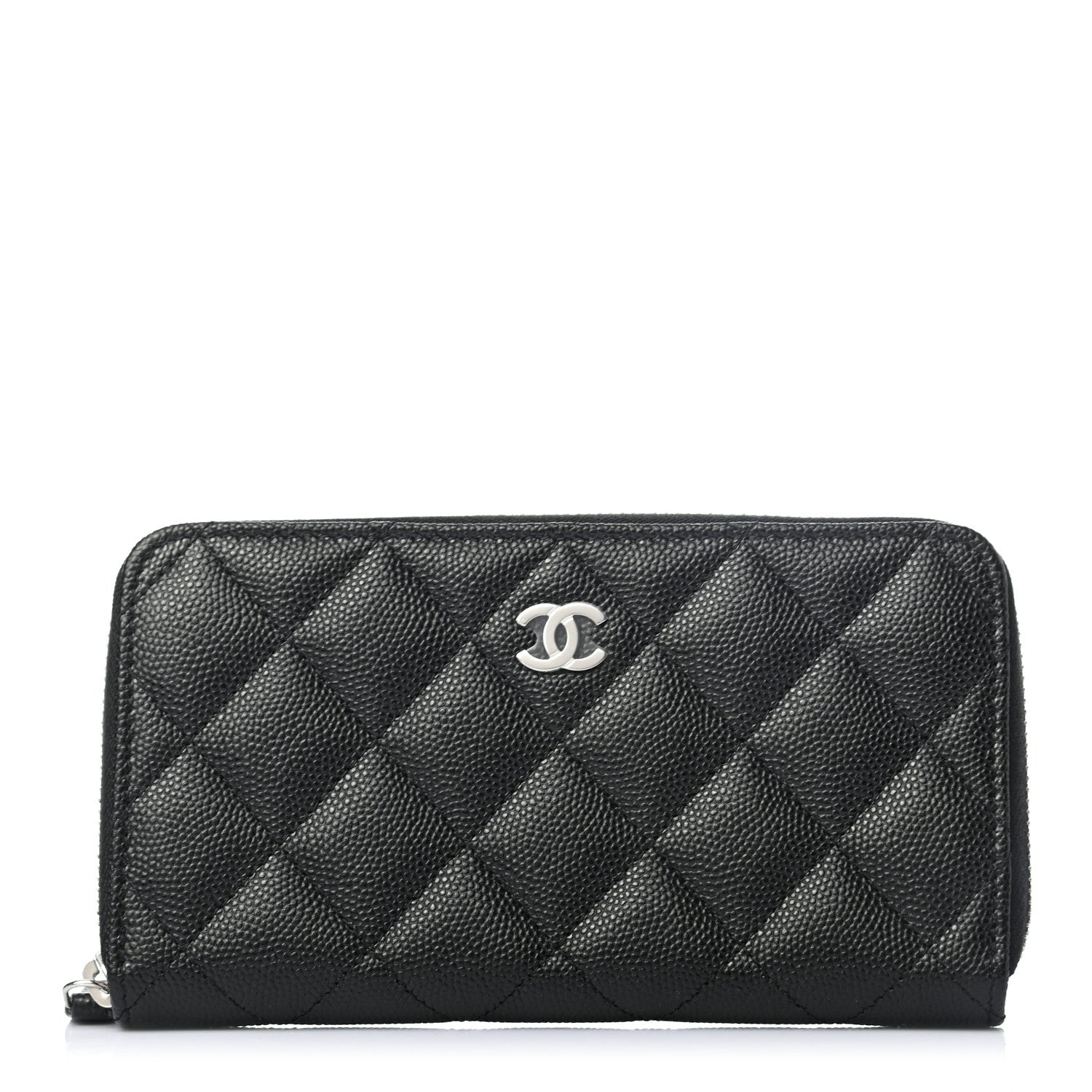Chanel Caviar Quilted Medium Zip Around Wallet Black 1 of 8