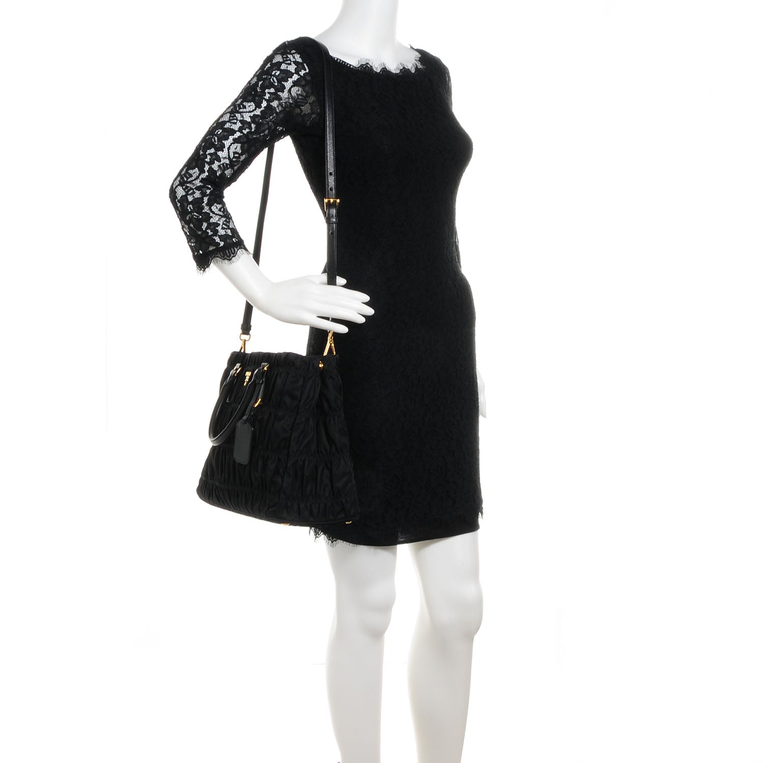 Prada Tessuto Nylon Gaufre Tote Nero Black 2 of 9