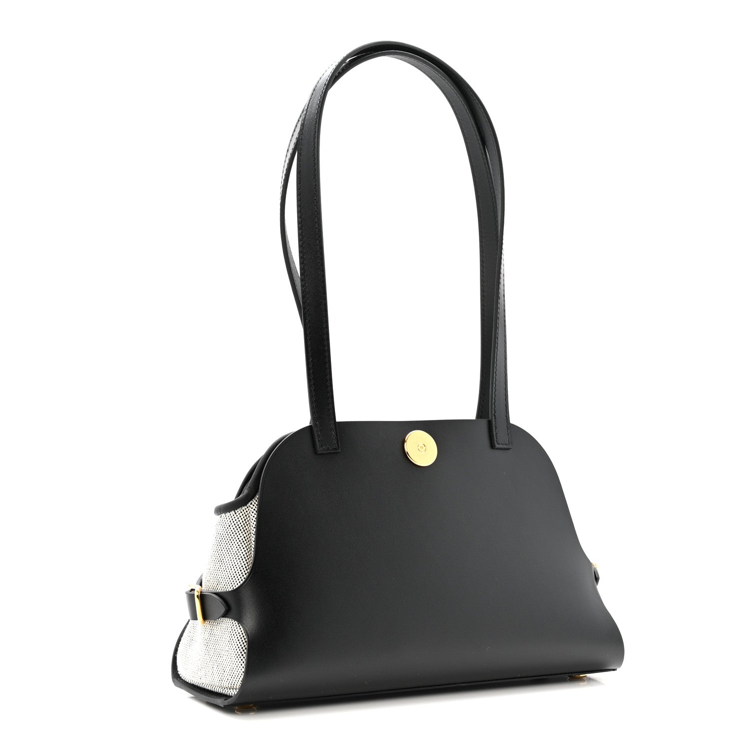 Hermes Vache Hunter Swift H Canvas Tablier Sellier Black Ecru 3 of 11