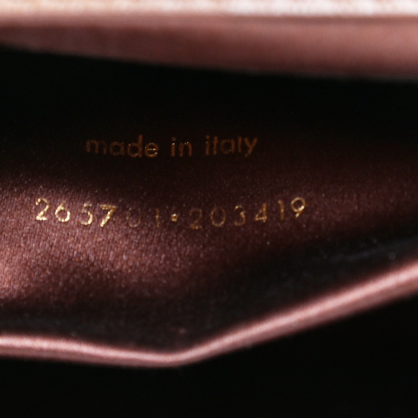 Textured Calfskin Y Ligne Clutch Brown