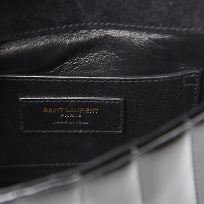 Saint Laurent Patent Calfskin Matelasse Monogram Small Vicky Chain Bag Black 5 of 10