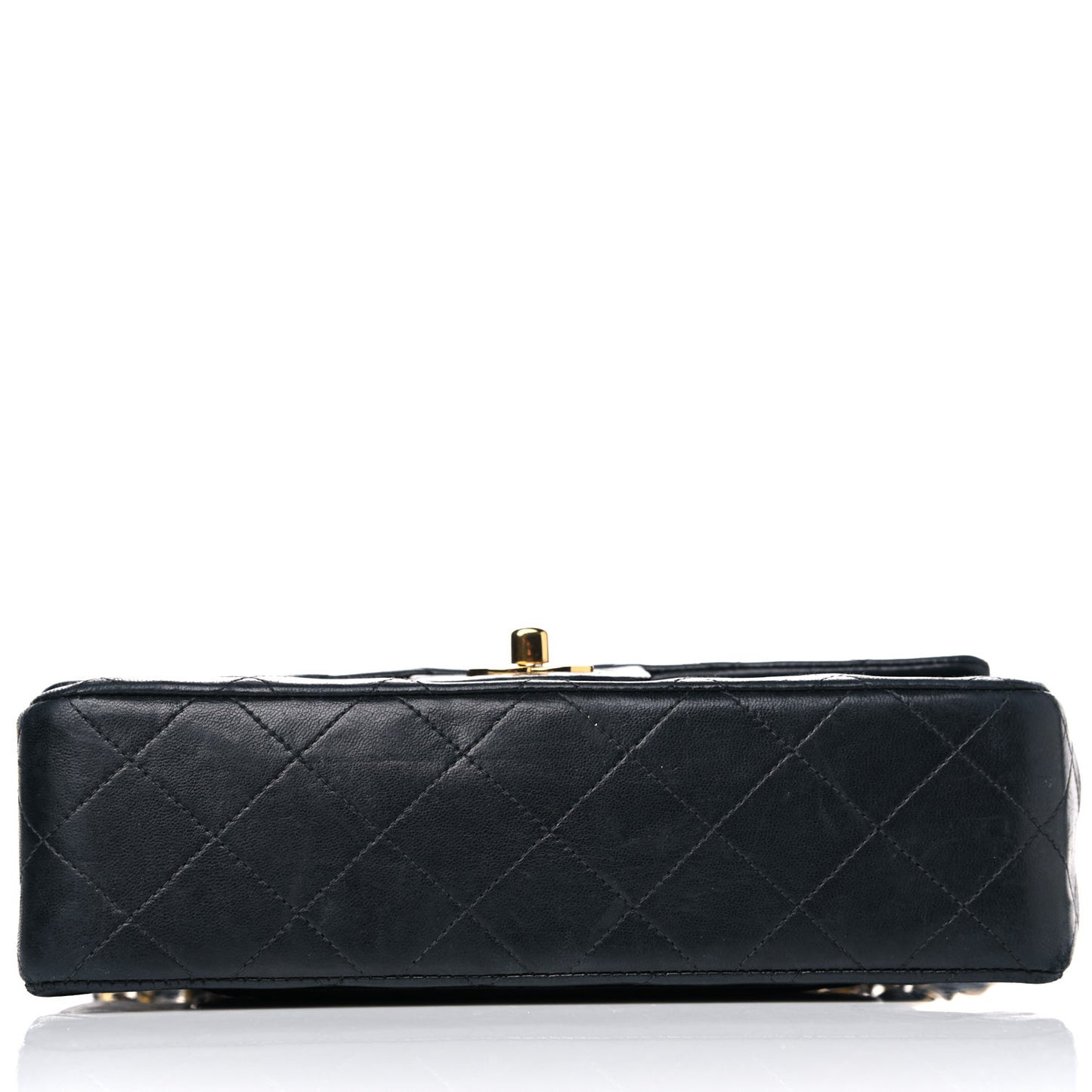 Lambskin Quilted Small Double Flap Black