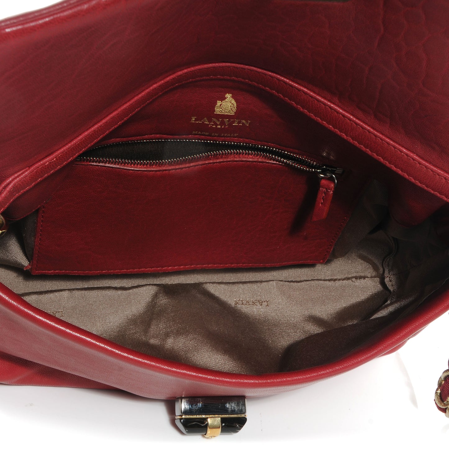 Lambskin Quilted Happy Crossbody Bag Red