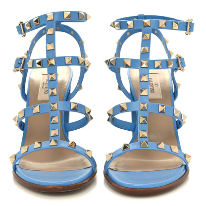 Valentino Garavani Nappa Rockstud 90mm Caged Sandals 38.5 Denim 2 of 8
