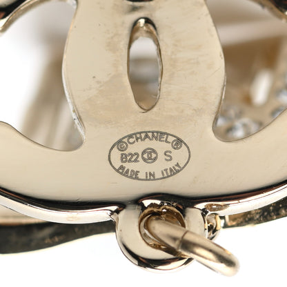 Chanel Crystal CC No 5 Drop Earrings Gold 4 of 4