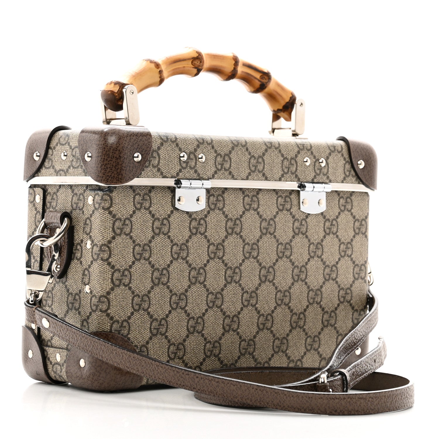 Gucci GG Supreme Monogram Globe-Trotter Beauty Case Brown 3 of 11