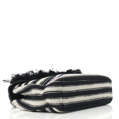Saint Laurent Berber Chevron Tassel Monogram Large College Bag Black 3 of 12