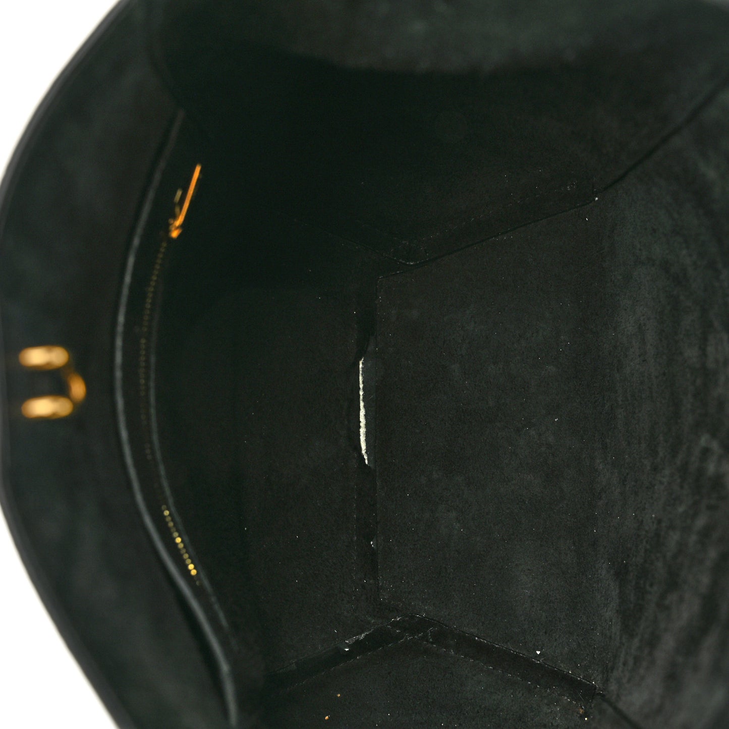 Soft Grained Calfskin Small Sangle Bucket Bag Black