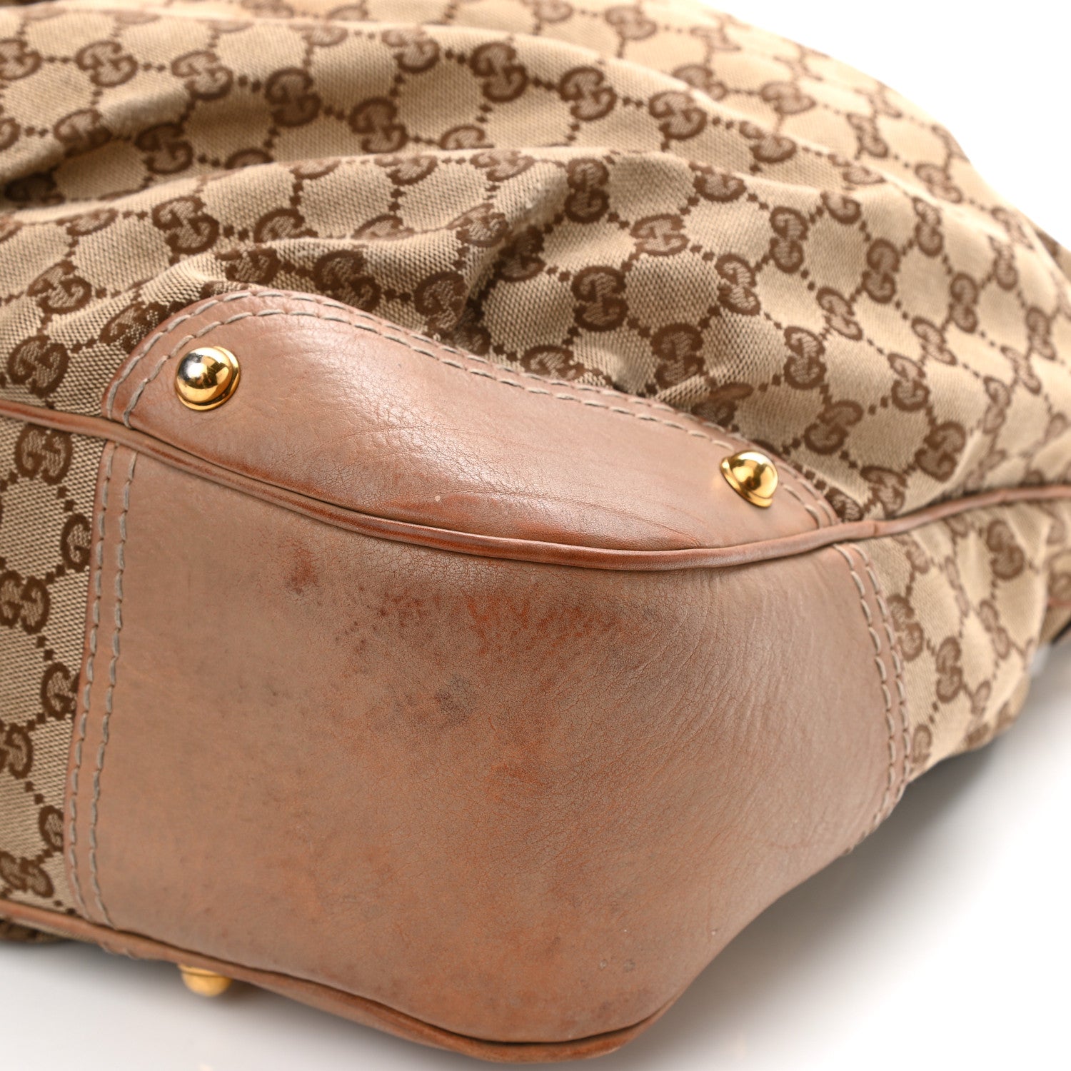 Gucci Monogram Hobo Beige 9 of 22