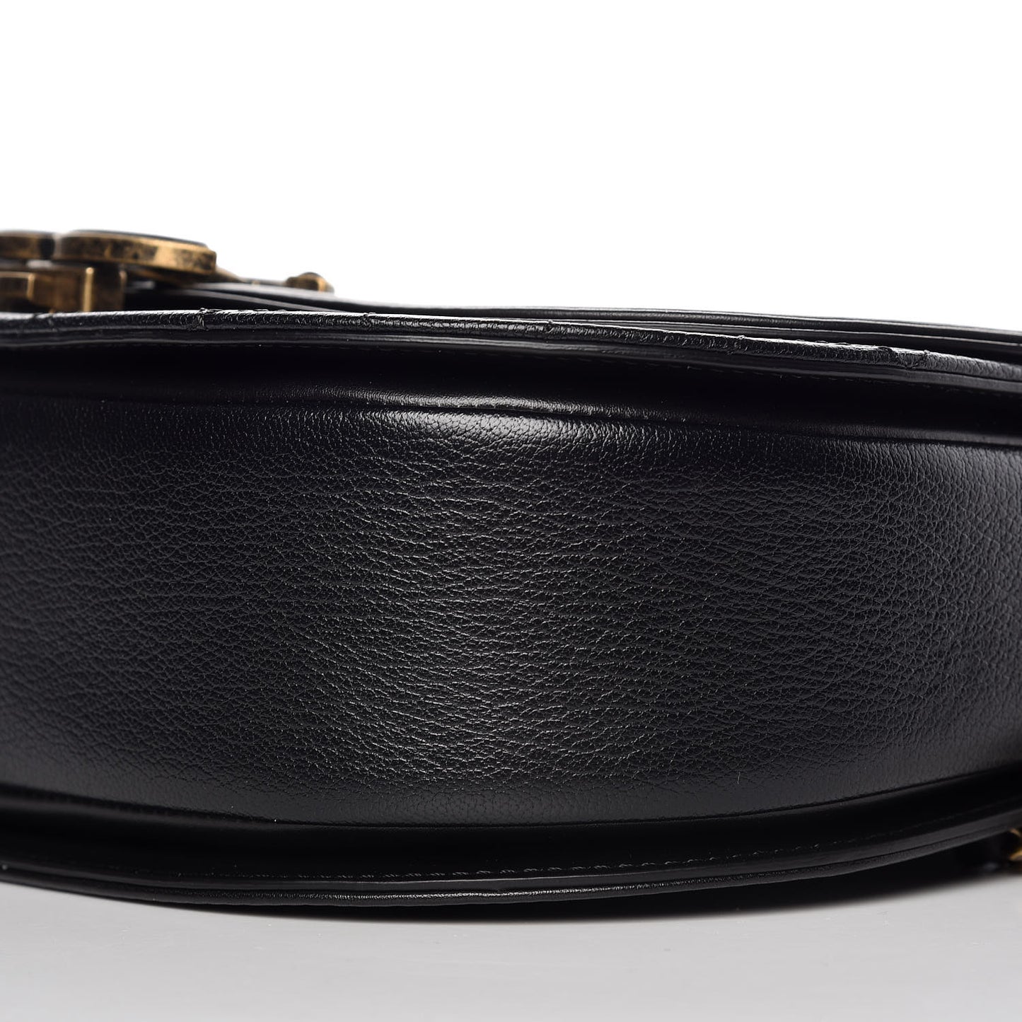 Shiny Calfskin Goatskin Quilted Medium Coco Curve Messenger Flap Black