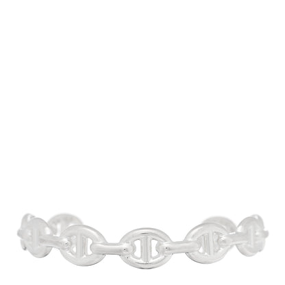 Hermes Sterling Silver MM Chaine d'Ancre Enchainee Cuff Bracelet ST 1 of 4