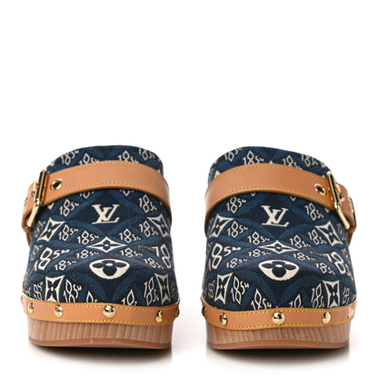 Louis Vuitton Jacquard Since 1854 Cottage Clog Mules 40 Blue 2 of 10