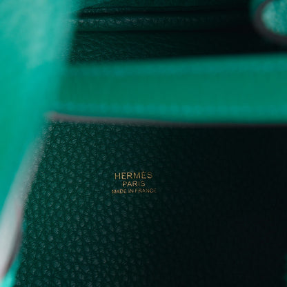 Hermes Taurillon Clemence Picotin Lock 18 PM Vert Vertigo 6 of 8