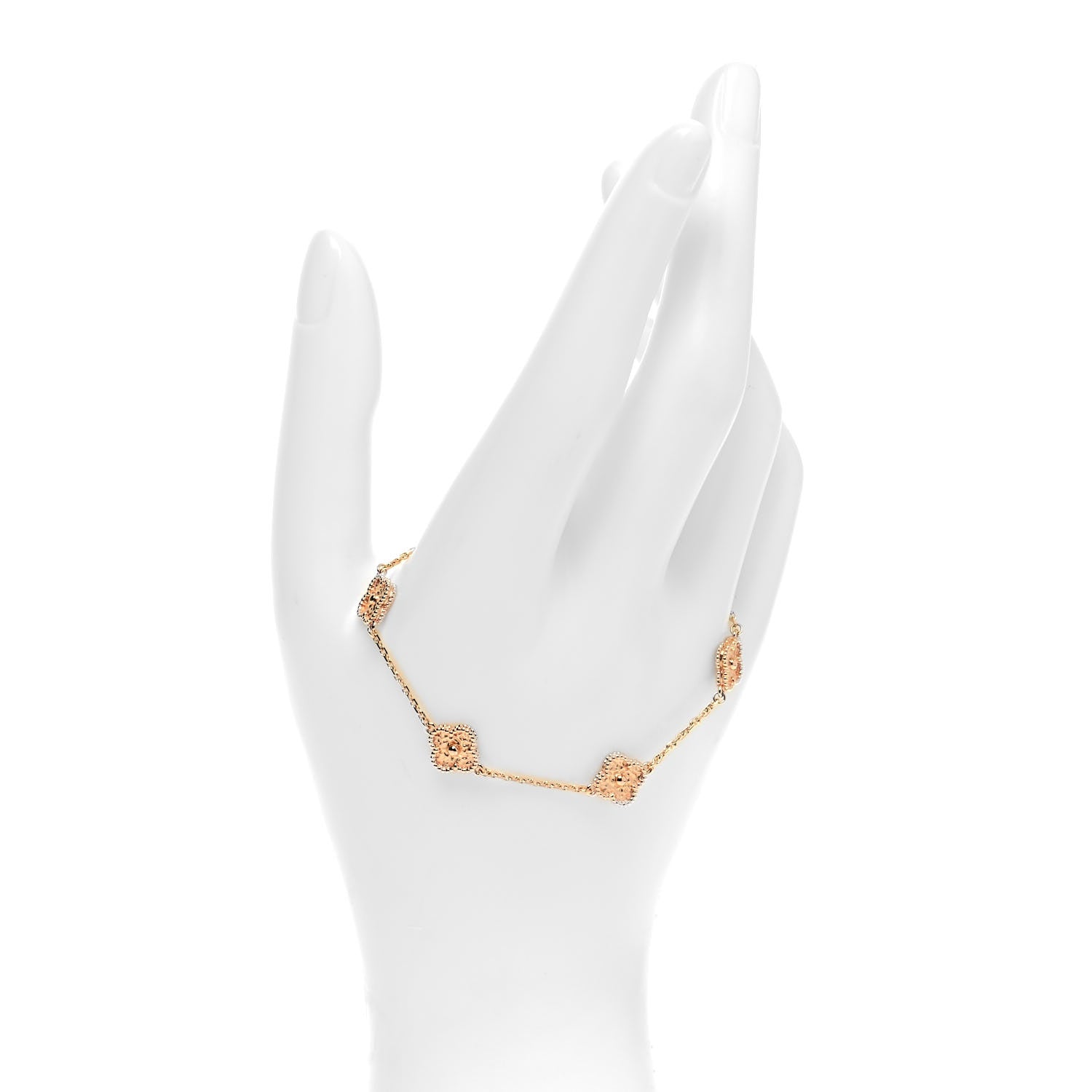 Van Cleef & Arpels 18K Rose Gold 6 Motifs Sweet Alhambra Bracelet 2 of 6