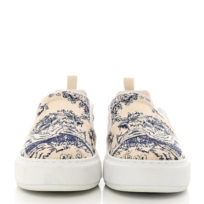 Christian Dior Dioriviera Toile De Jouy Womens Solar Slip On Sneakers 37.5 Blue 2 of 10