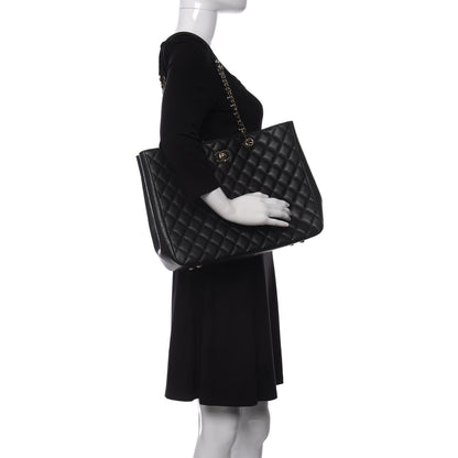 Chanel Caviar Quilted Large Classic Shopping Tote Black 2 of 10