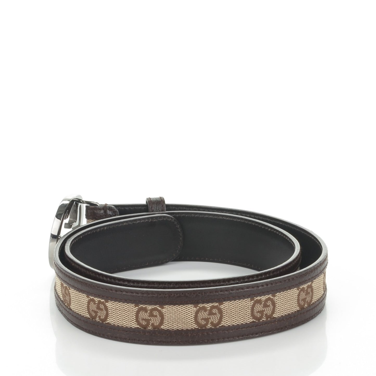Monogram Interlocking G Belt 80 32 Dark Brown