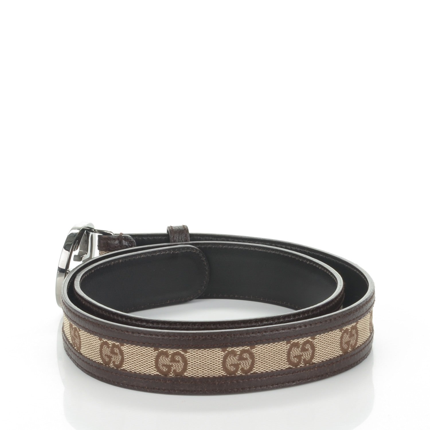 Gucci Monogram Interlocking G Belt 80 32 Dark Brown 3 of 7