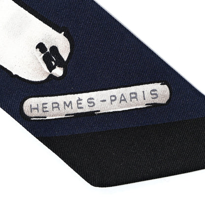 Hermes Silk Le Tresor De Medor Twilly Marine Gris Black 2 of 5