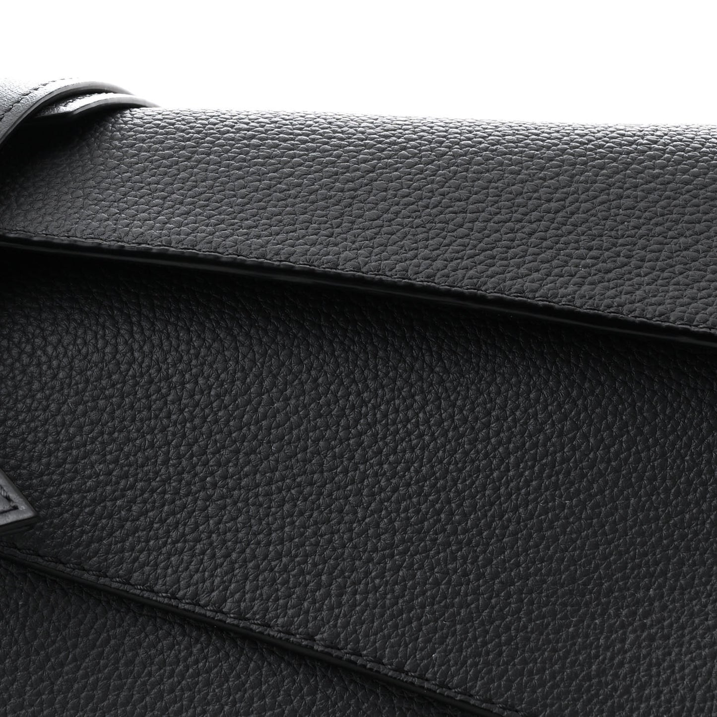 Calfskin Large Puzzle Edge Bag Dark Grey