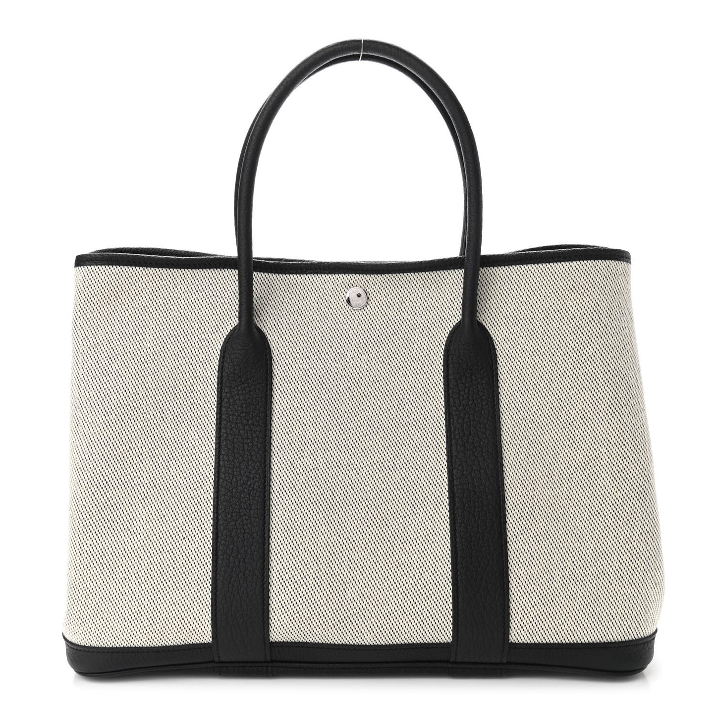 Twill H Negonda Garden Party 36 MM Tote Ecru Black