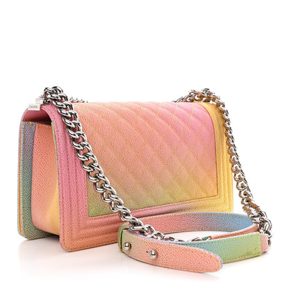 Chanel Caviar Quilted Medium Cuba Rainbow Boy Flap Multicolor 3 of 11