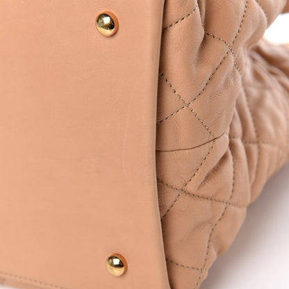Chanel Lambskin Quilted Small Chain Me Tote Light Beige 15 of 16