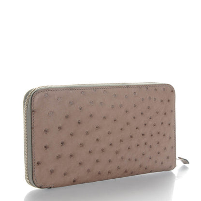 Hermes Ostrich Azap Wallet Gris Tourterelle 3 of 8