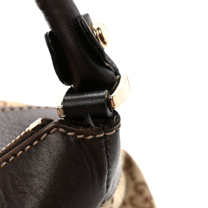 Gucci Monogram Large D Gold Hobo Dark Brown 14 of 17