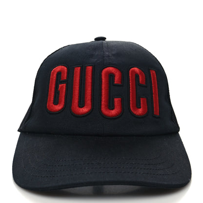 Gucci Logo Patch Baseball Hat XS Black Red 2 of 9