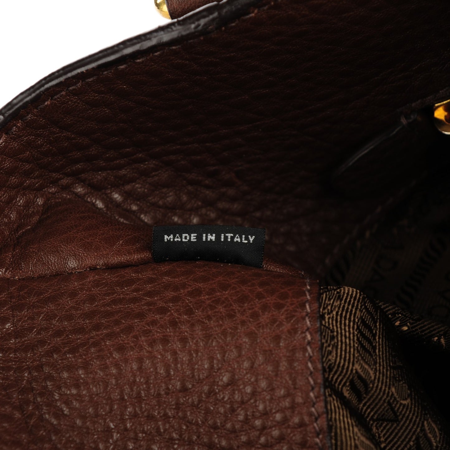 Vitello Daino Double Pocket Shoulder Bag Bruciato
