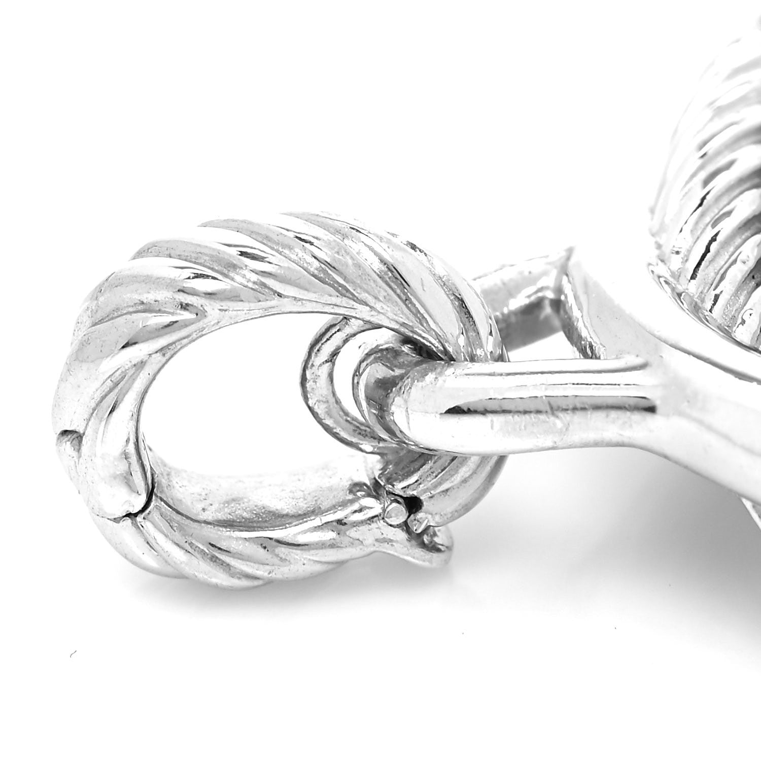 David Yurman Sterling Silver Diamond 32mm Large Infinity Pendant 8 of 10