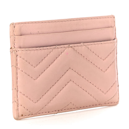 Gucci Calfskin Matelasse GG Marmont Card Holder Perfect Pink 3 of 15